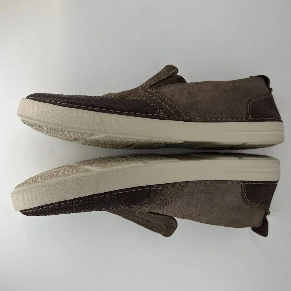 Collection by Clarks Mens 15807 Brown Suede Comfort Slip On Size 11 Loafers - Picture 7 of 9